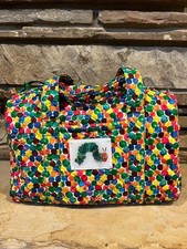 Borsone trapuntato a pois The