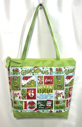 Borsa grinch trapuntata fatta - grinch,